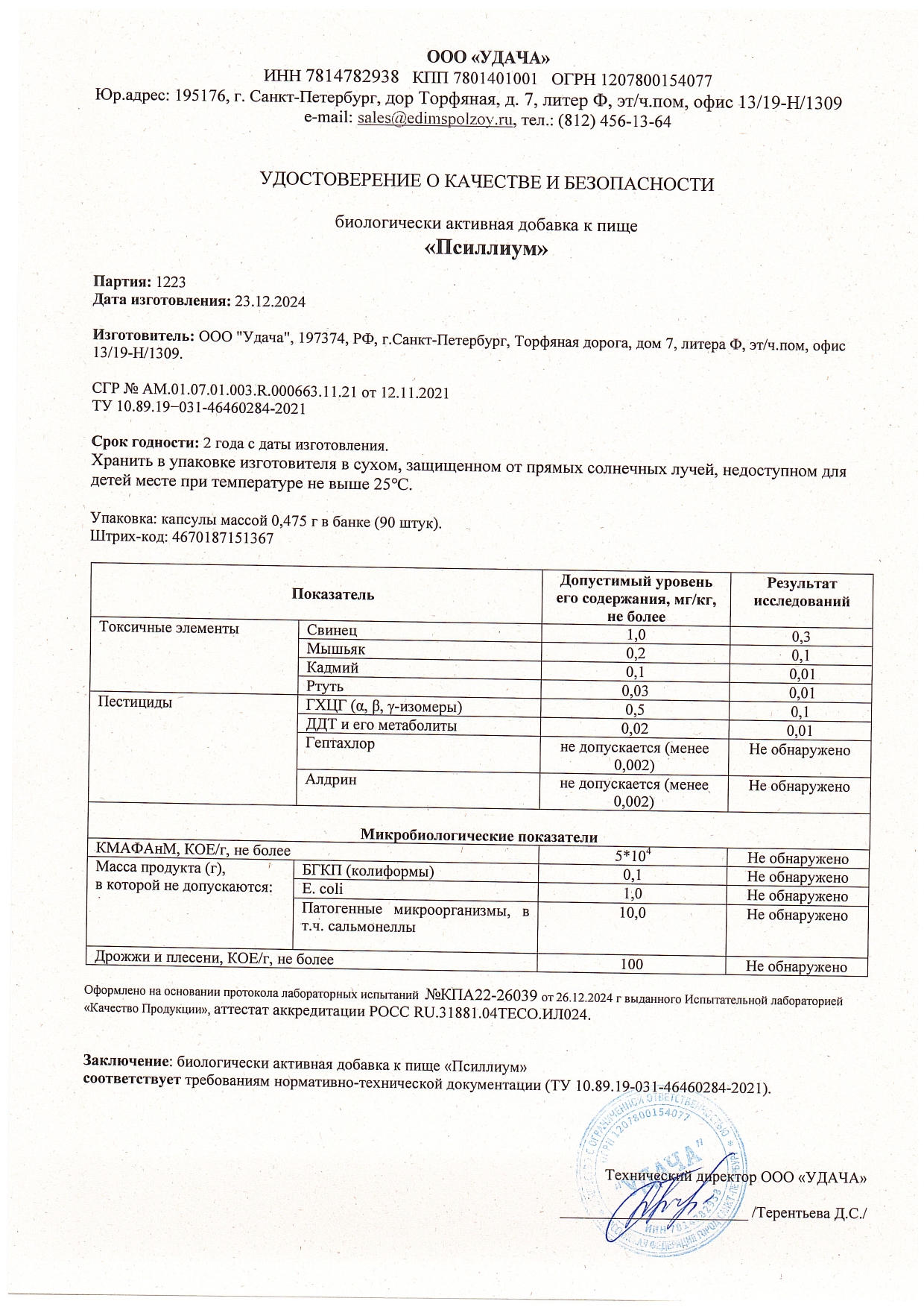 Паспорт №122024